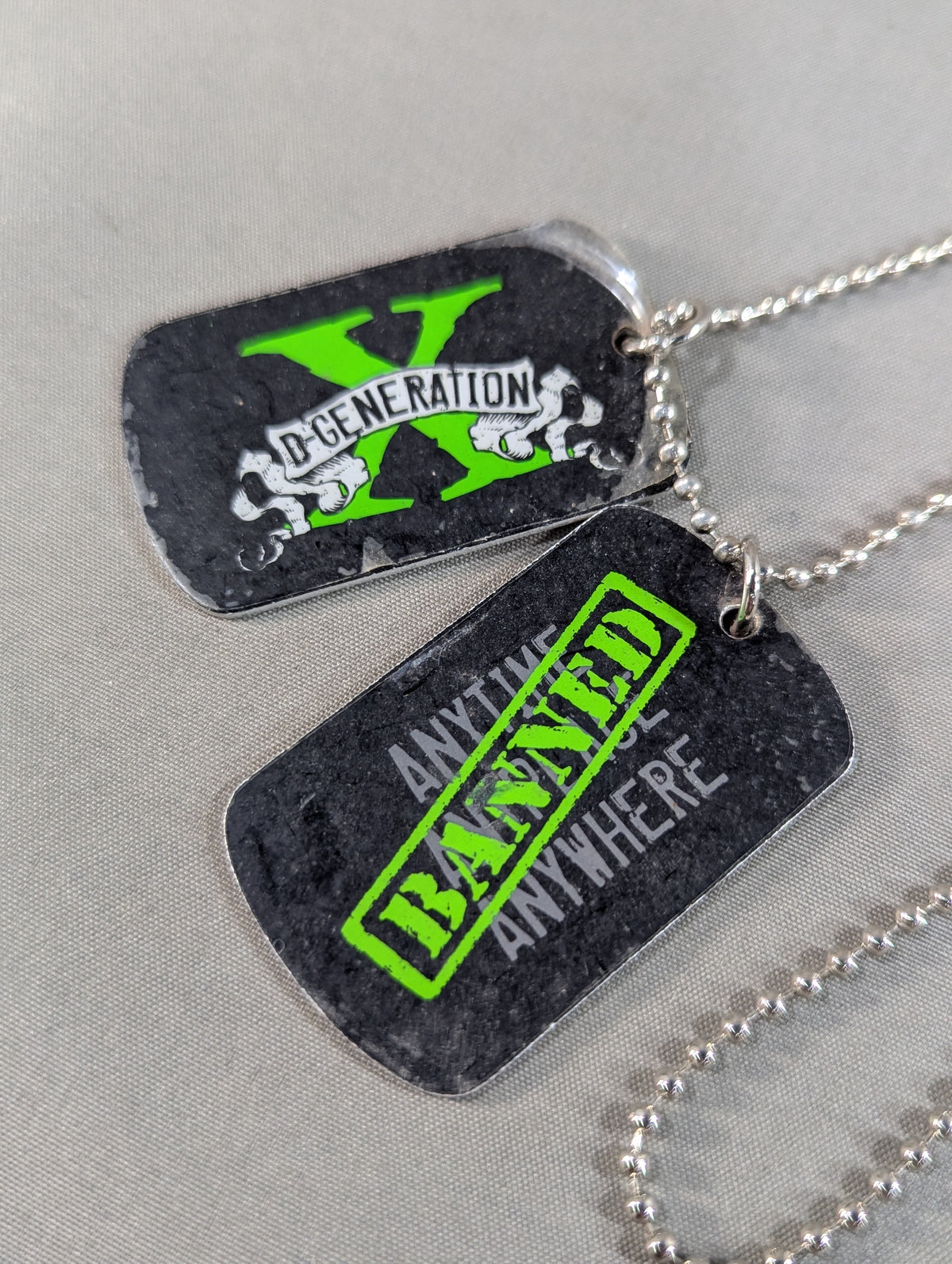 D-Generation X "BANNED" Dog Tag Necklace