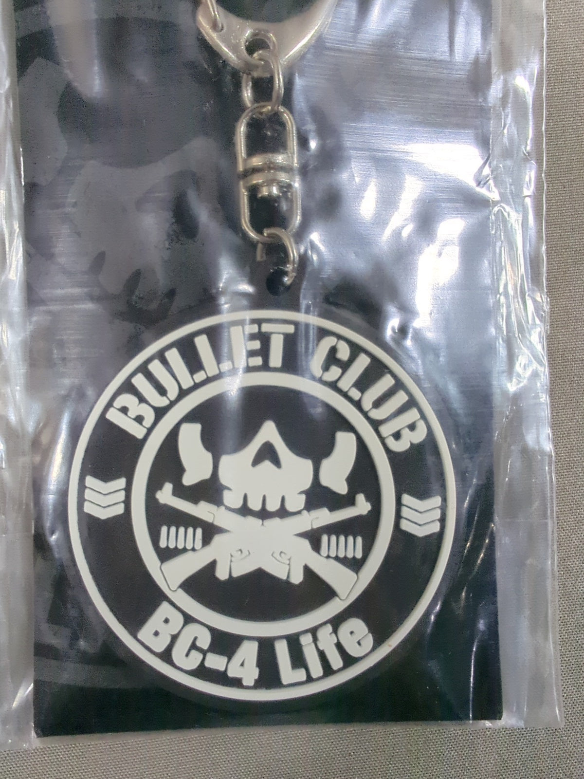 BULLET CLUB Circle Logo Rubber Keychain