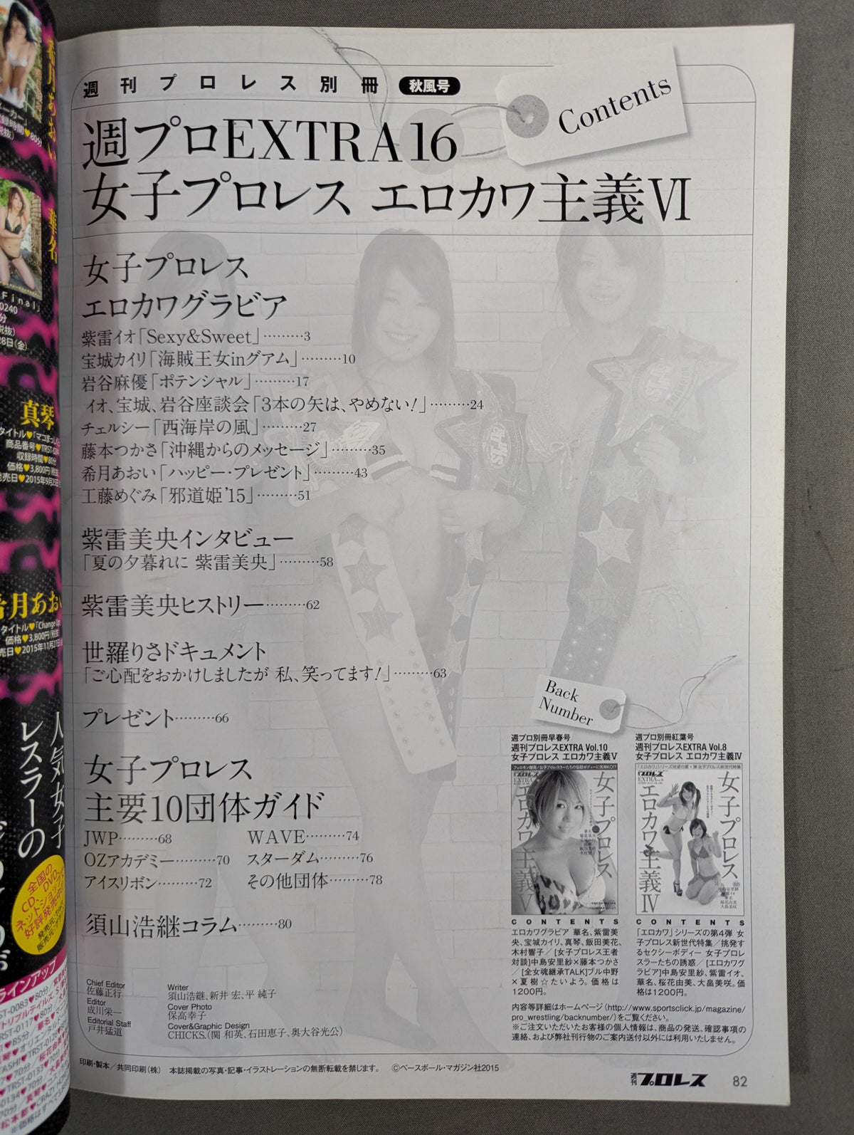 週刊プロレス別冊122「女子プロレス エロカワ主義Ⅵ」