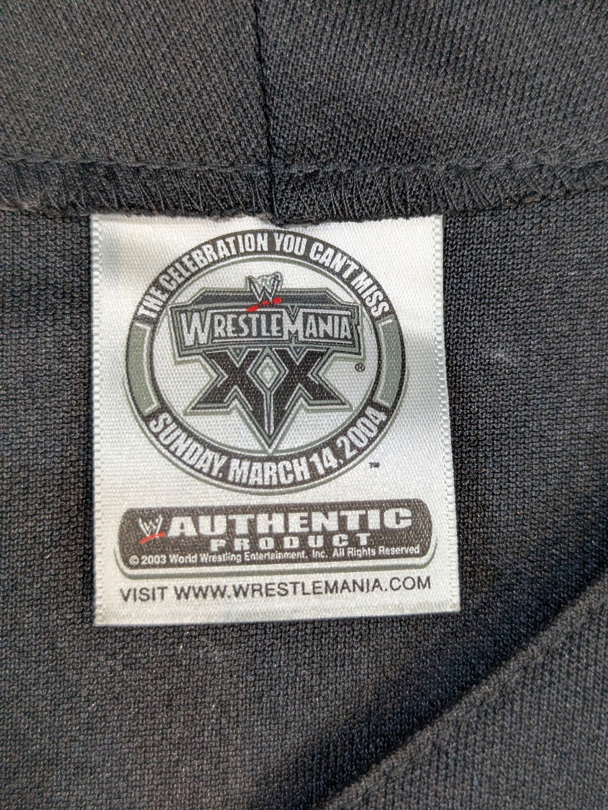 WrestleMania 20 Baseball Shirt (WWE (2004) / Black)