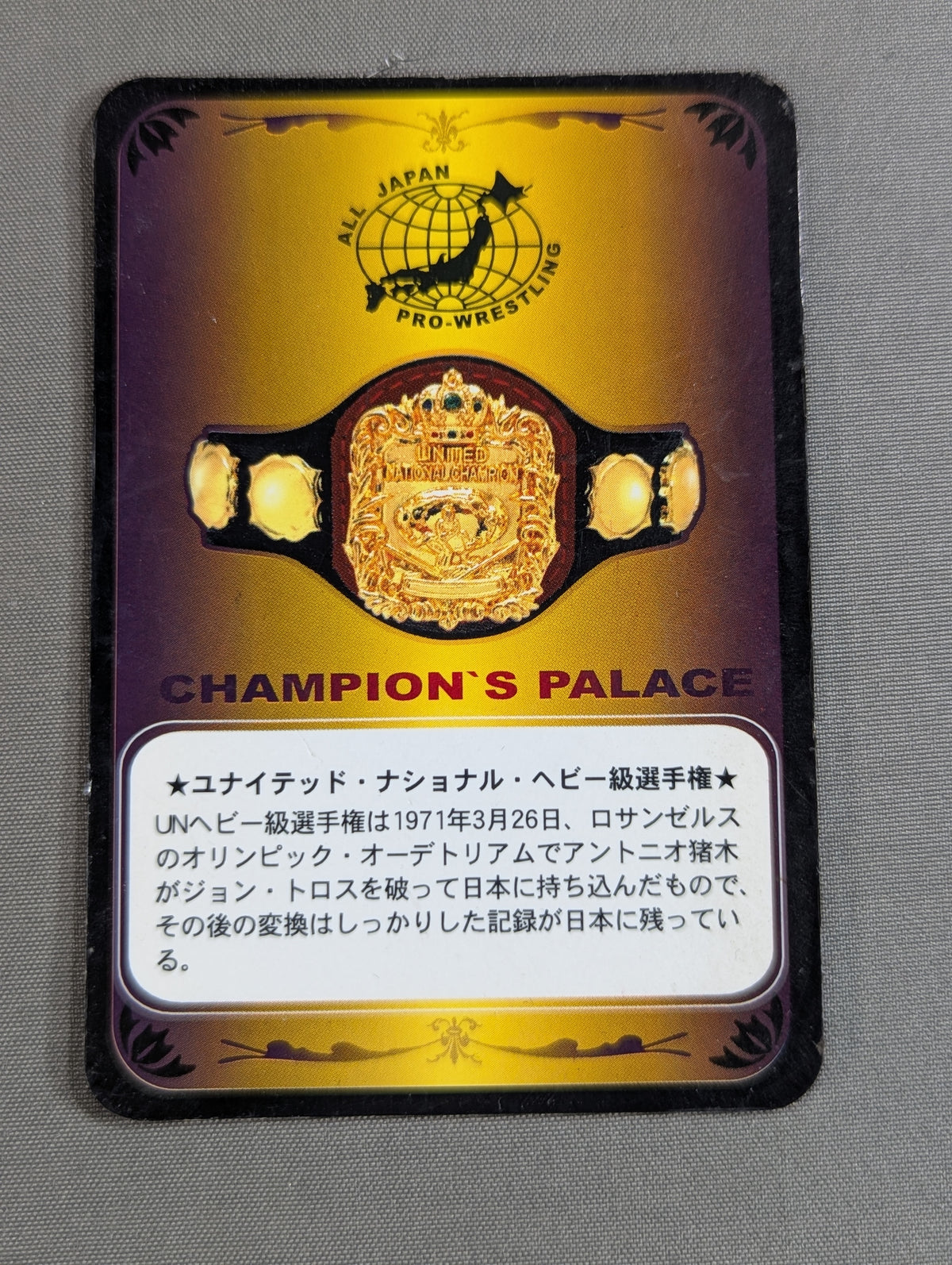 UN Heavyweight Championship Belt