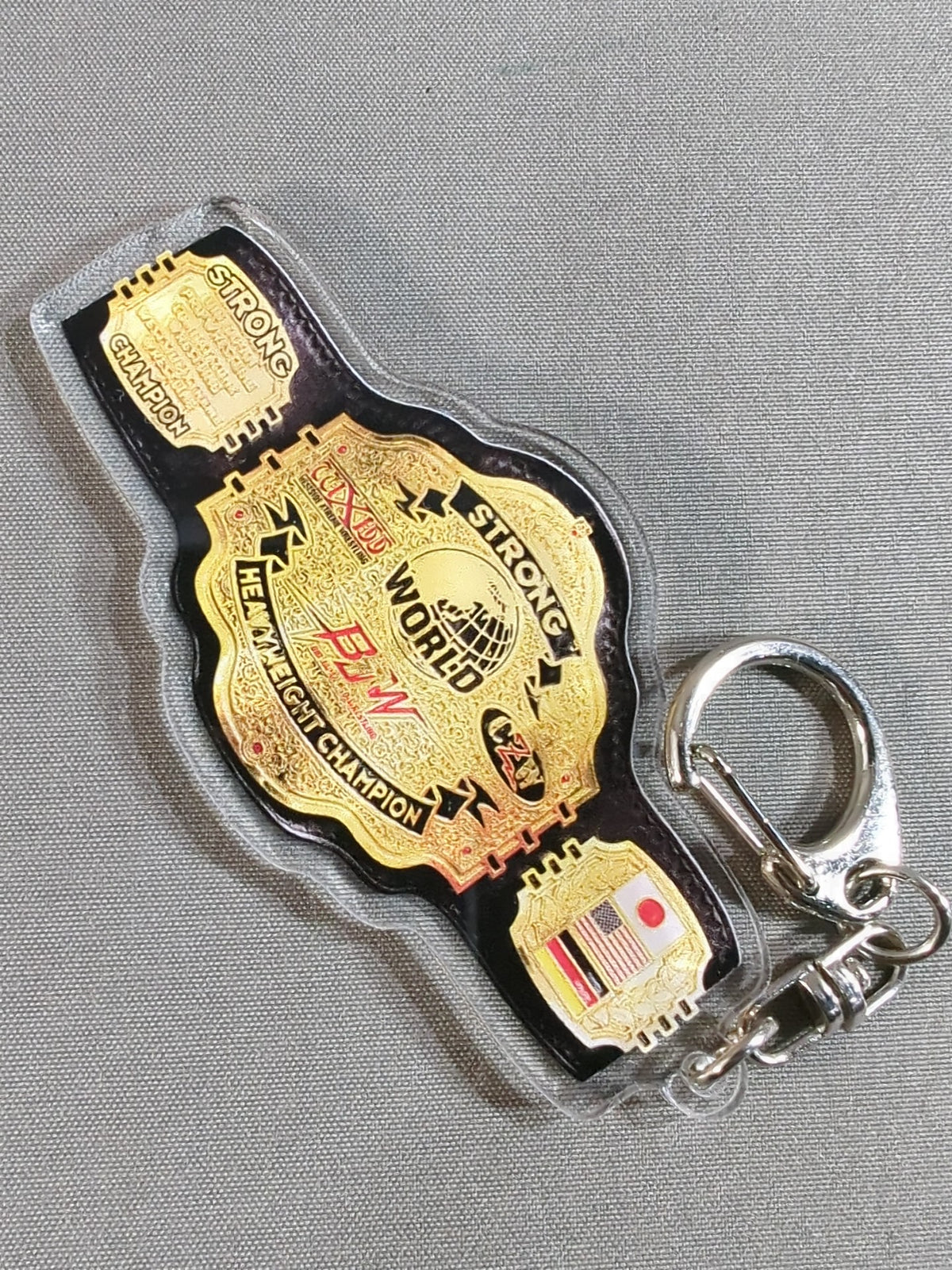 Big Japan Pro Wrestling World Strong Heavyweight Belt Acrylic Keychain