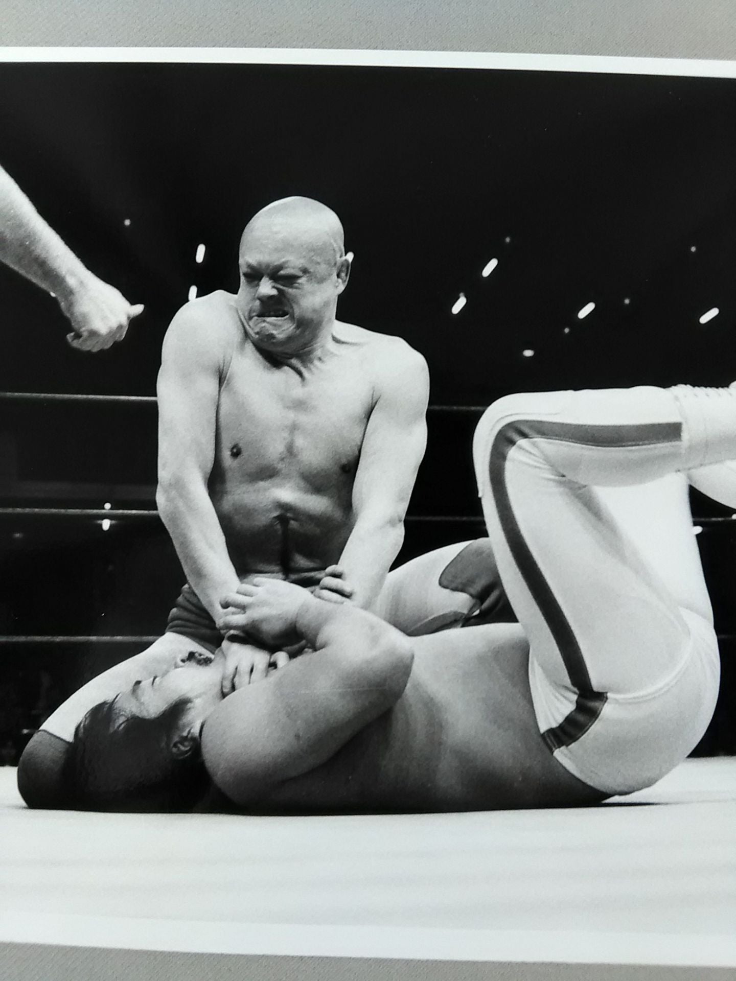 ★全日プロVS国際プロ前面対抗戦★ミスター珍 白黒写真①