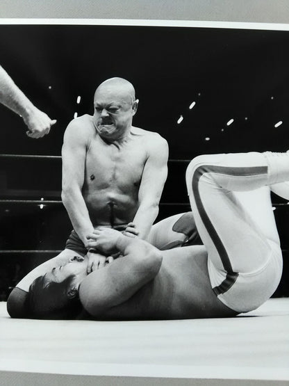 ★全日プロVS国際プロ前面対抗戦★ミスター珍 白黒写真①