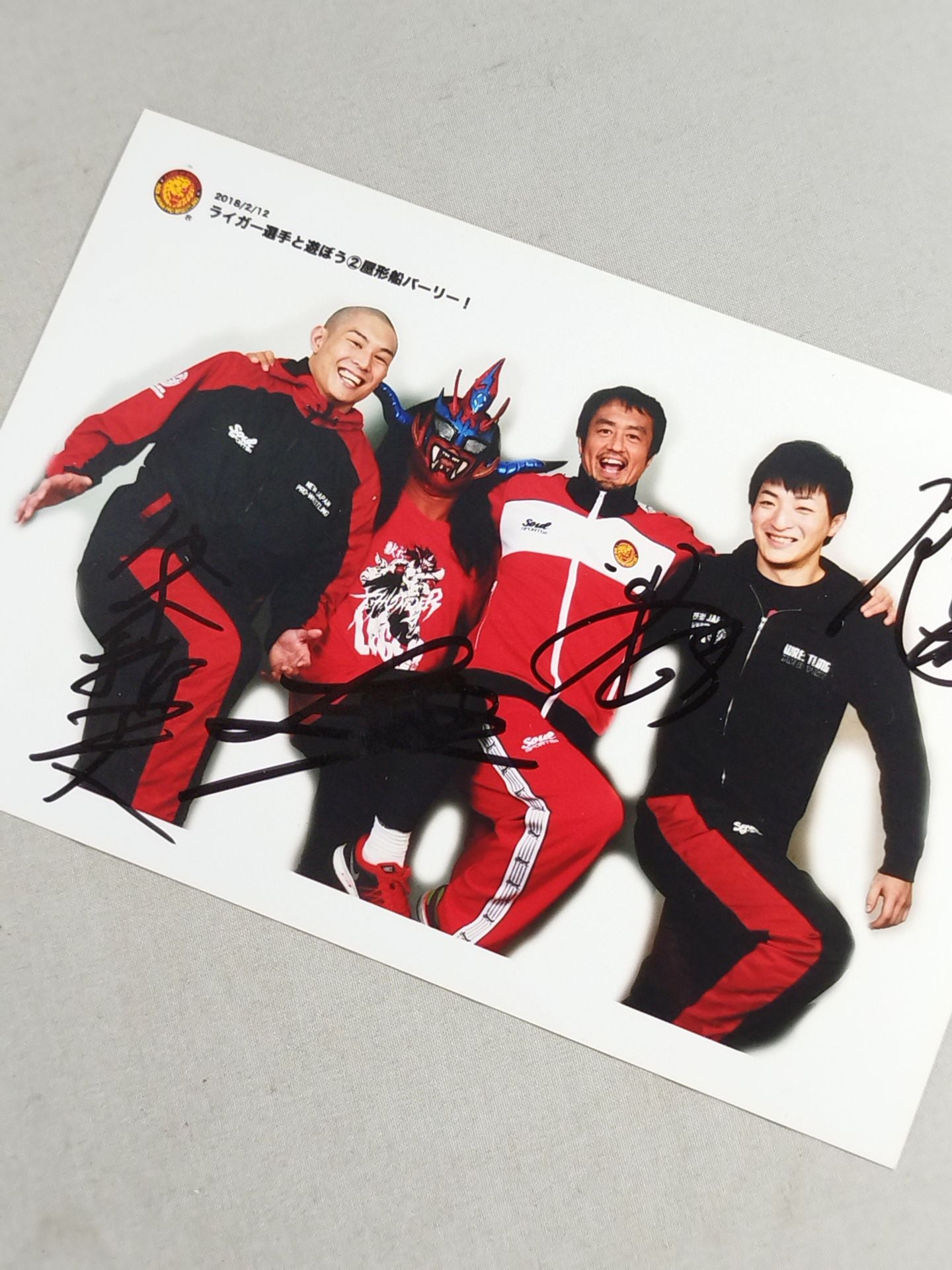 Liger & Taguchi & Narita & Yagi 4 fighters Hand signed autograph  official photo