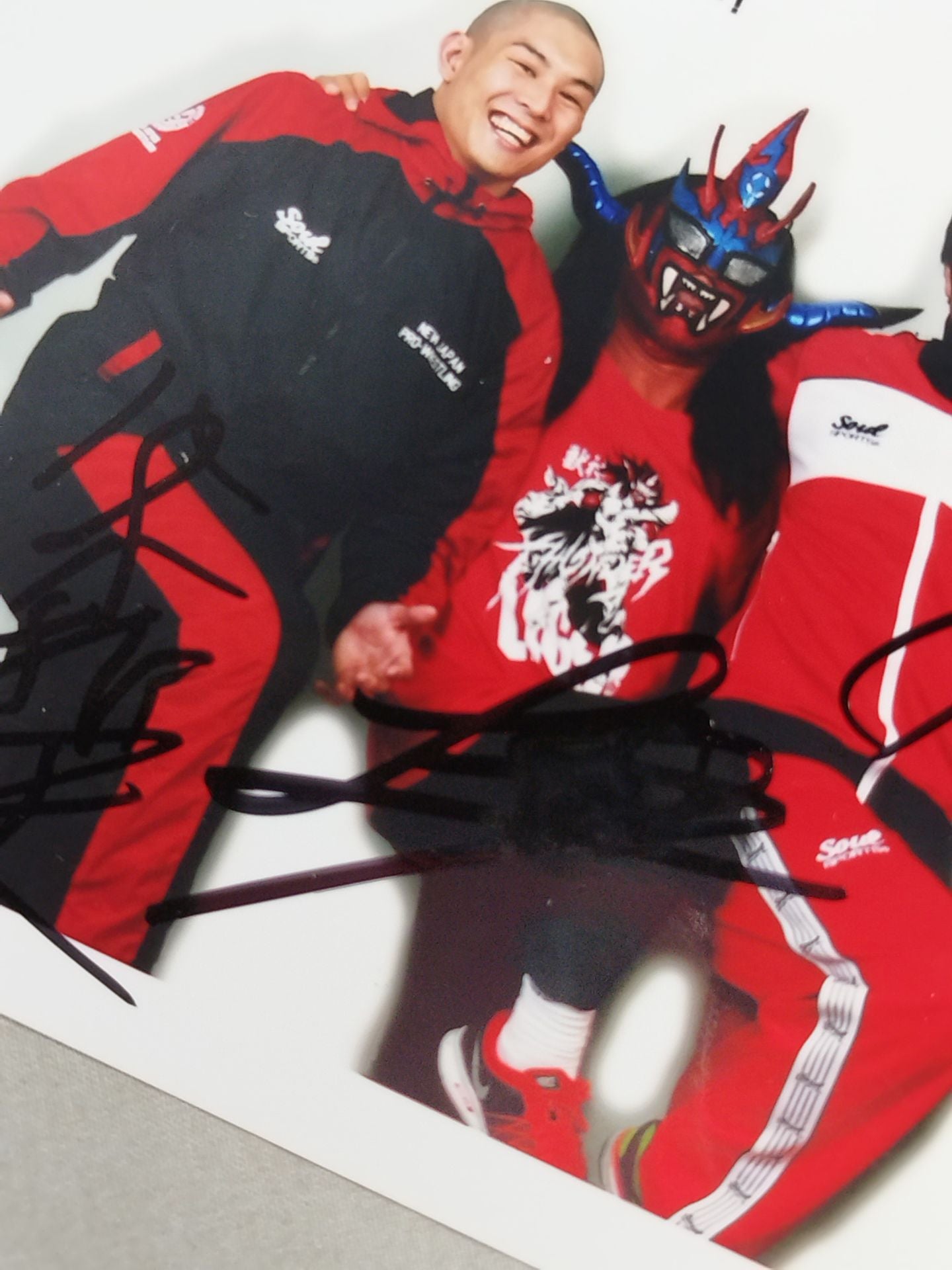 Liger & Taguchi & Narita & Yagi 4 fighters Hand signed autograph  official photo
