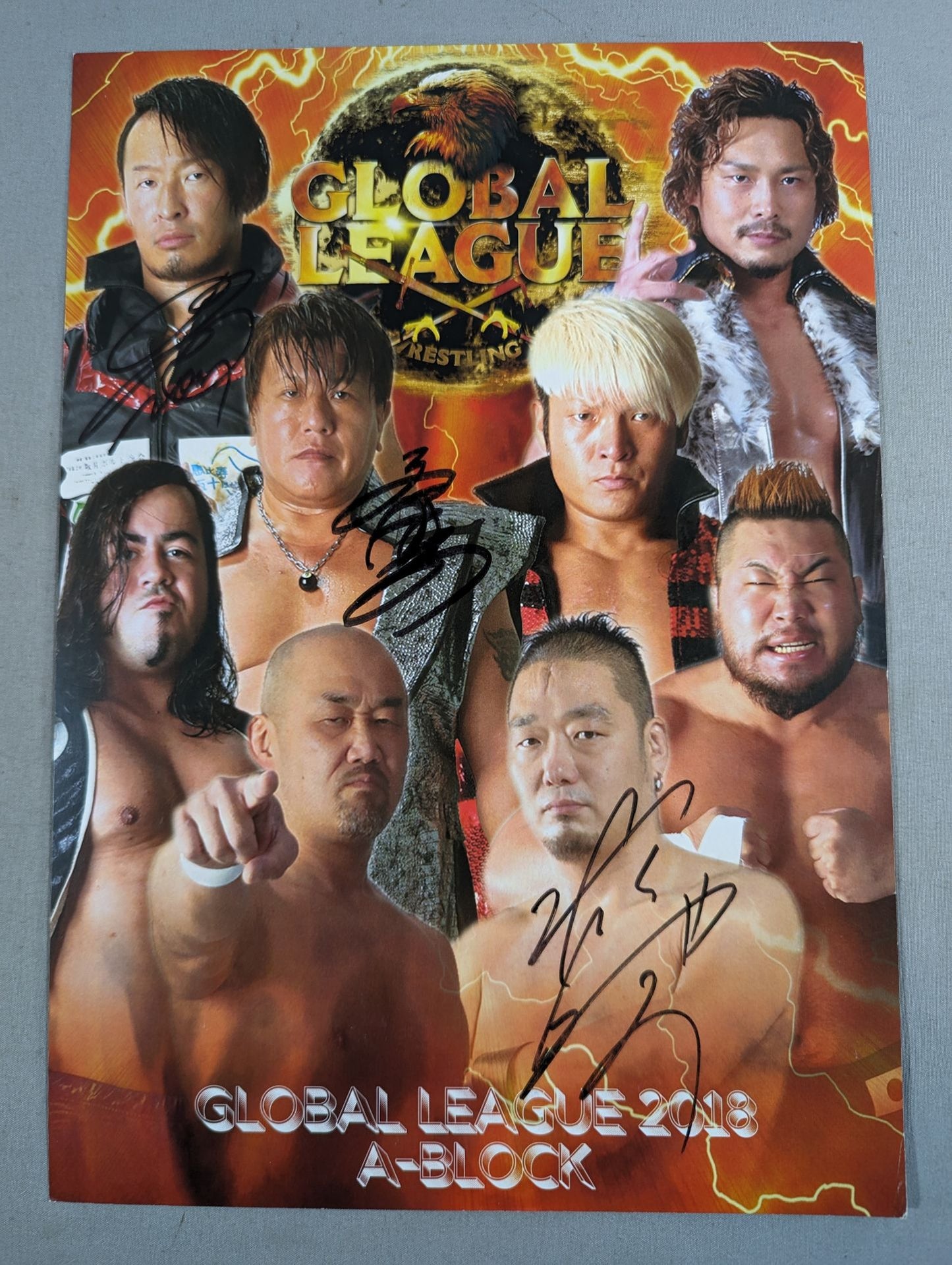 3選手直筆サイン入り グローバルリーグ2018 Aブロック ポートレート