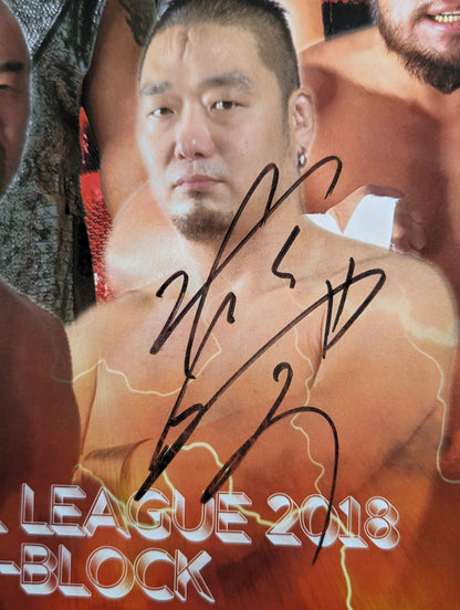 3選手直筆サイン入り グローバルリーグ2018 Aブロック ポートレート