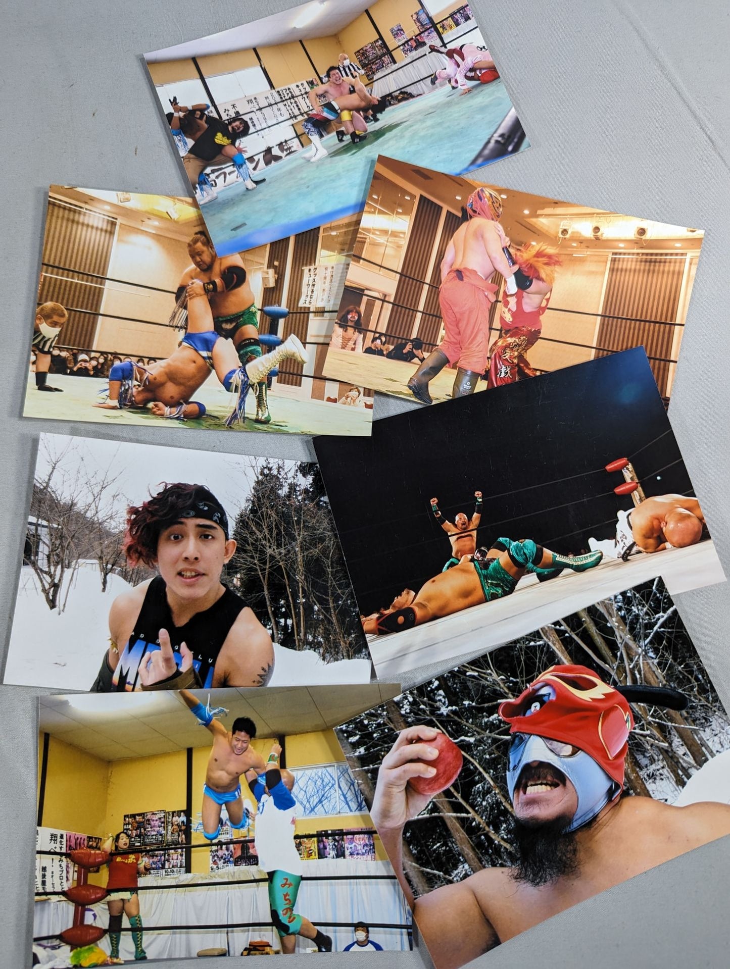 【4選手直筆サイン入り】みちのくプロレス 写真セット