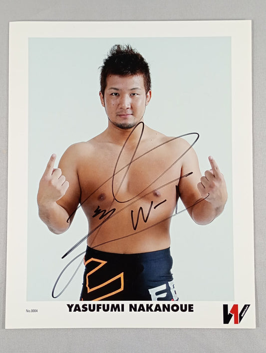 中之上靖文 直筆サイン入り WRESTLE-1 オフィシャルポートレート(A-1)