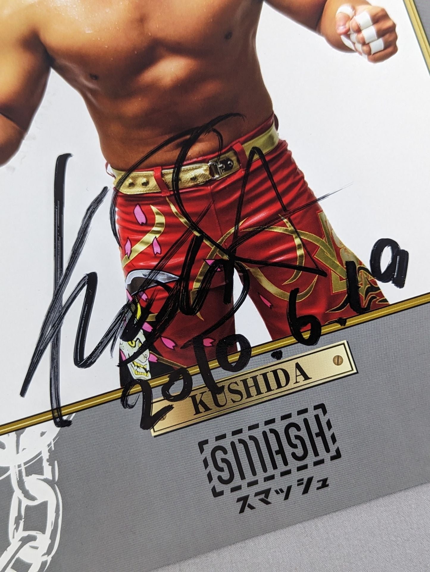 ★SMASH★ KUSHIDA hand signed autographPro-Photo 