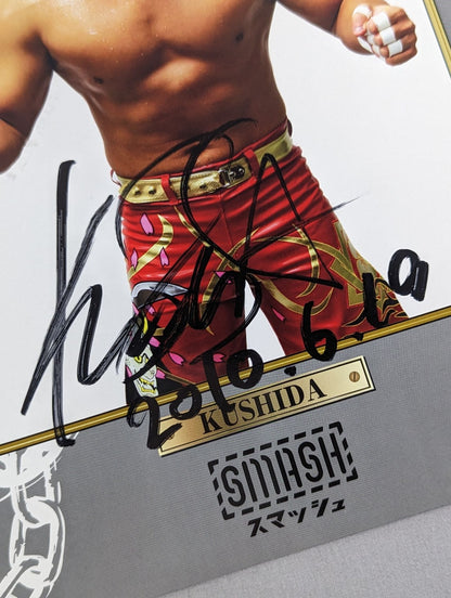 ★SMASH★ KUSHIDA hand signed autographPro-Photo 