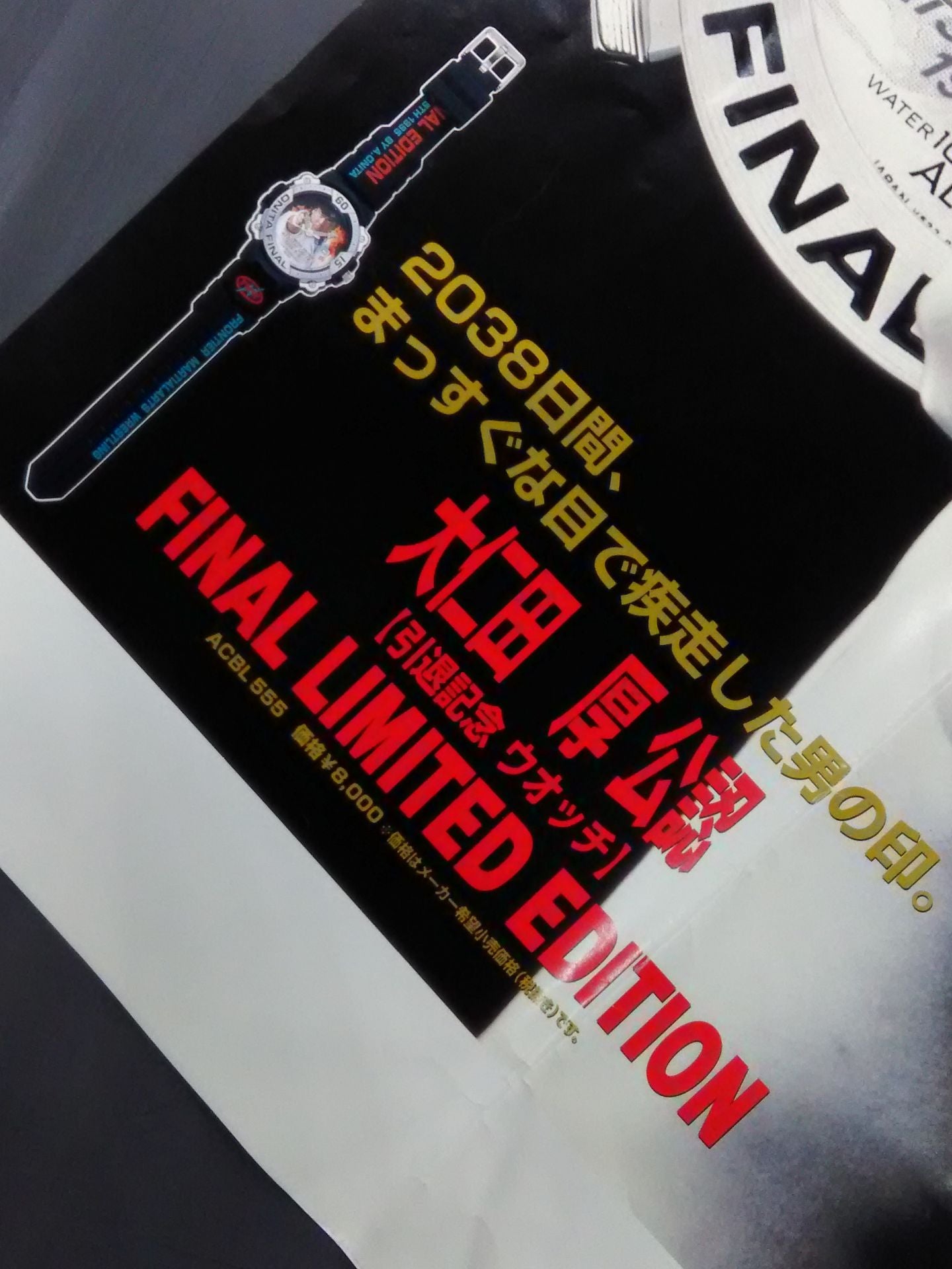 Atsushi Onita  Retirement Watch Advertising Poster