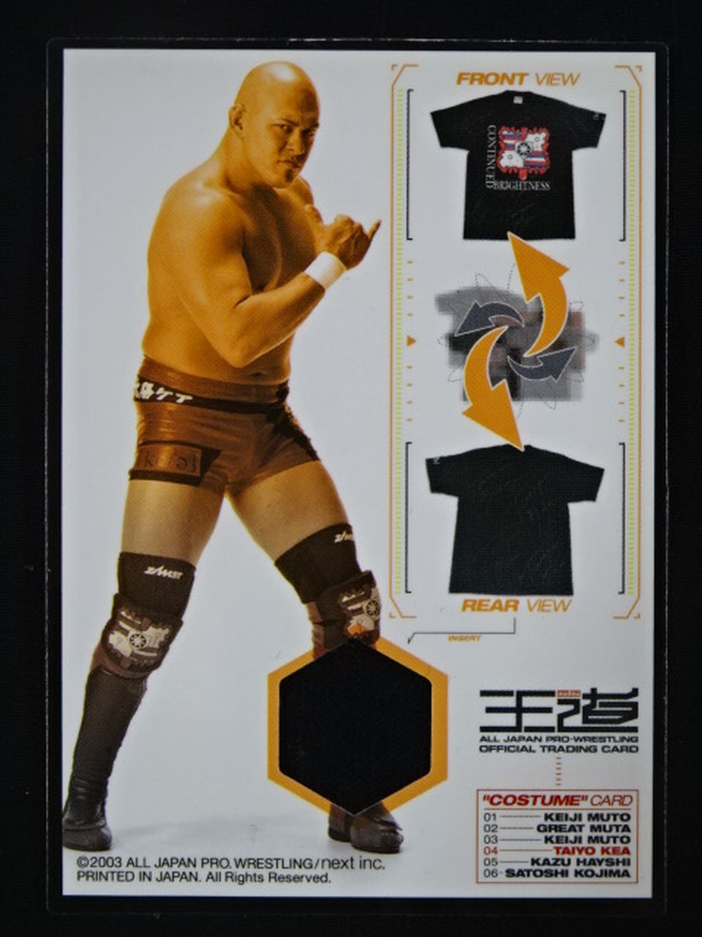 2003 Next Taiyo Kea  Official Costume Card