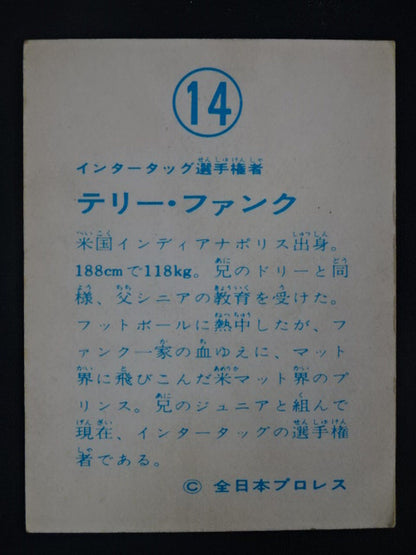 Terry Funk Yamakatsu Pro Wrestling  Cards(14)