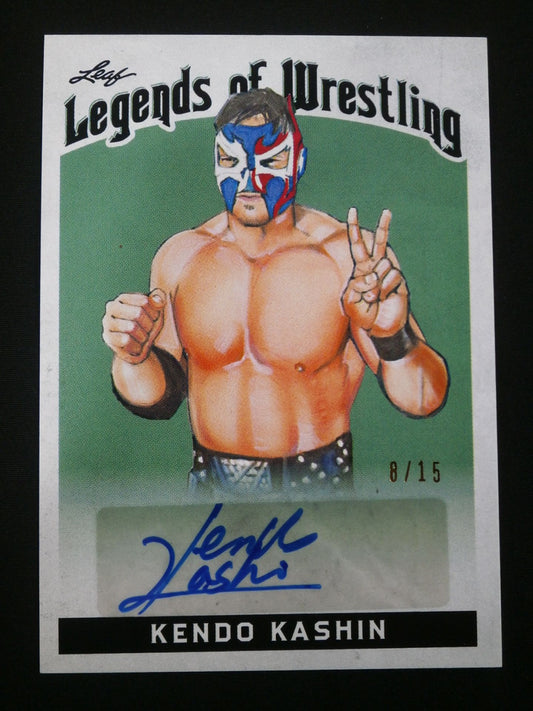 2018 Leaf Legend of Wrestling ケンドー・カシン 公式サインカード①