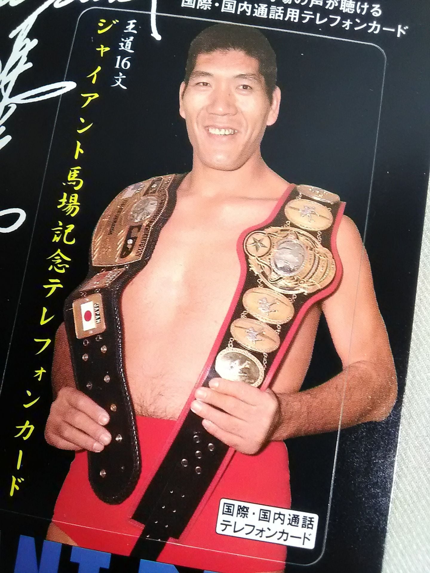 Royal Road 16 Sentence Giant Baba  Memorial Telephone Card