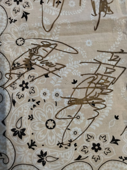 ★ ★ Strongest U.W.F. International Autograph is printed bandana