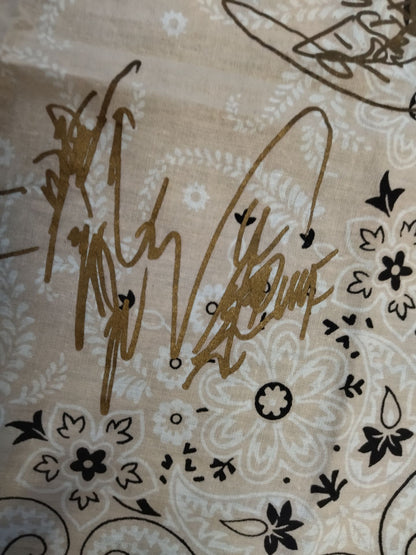 ★ ★ Strongest U.W.F. International Autograph is printed bandana