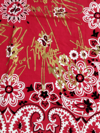 ★ ★ Strongest U.W.F. International Autograph is printed bandana