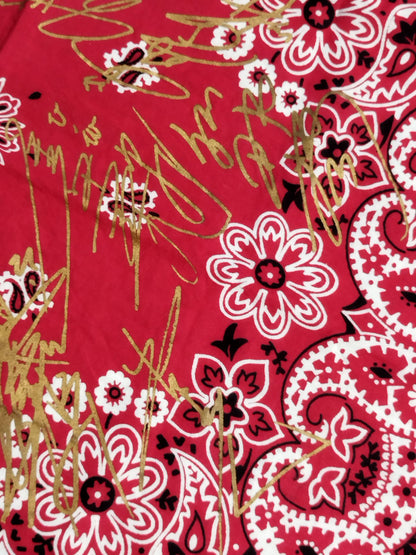 ★ ★ Strongest U.W.F. International Autograph is printed bandana