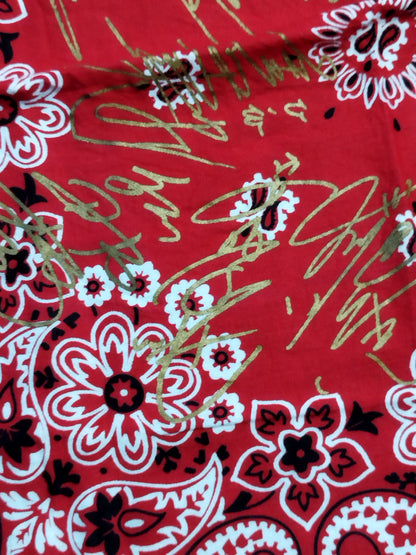 ★ ★ Strongest U.W.F. International Autograph is printed bandana