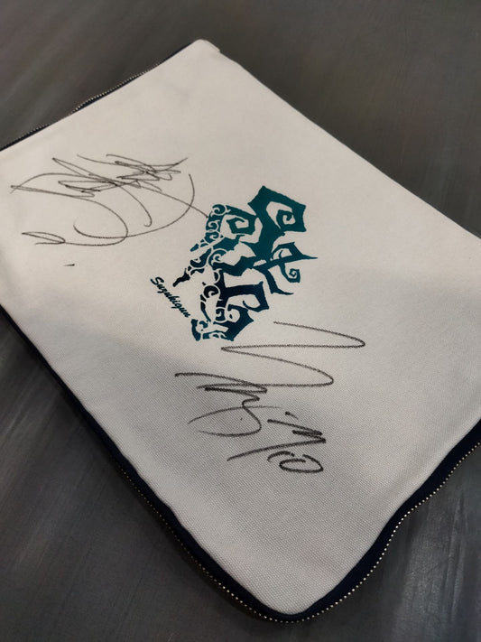[Minoru Suzuki&Hikaru Sato  hand signed autograph ] Suzuki Army "Mirror Print" Clutch Bag