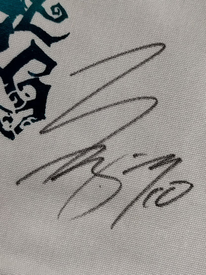 [Minoru Suzuki&Hikaru Sato  hand signed autograph ] Suzuki Army "Mirror Print" Clutch Bag