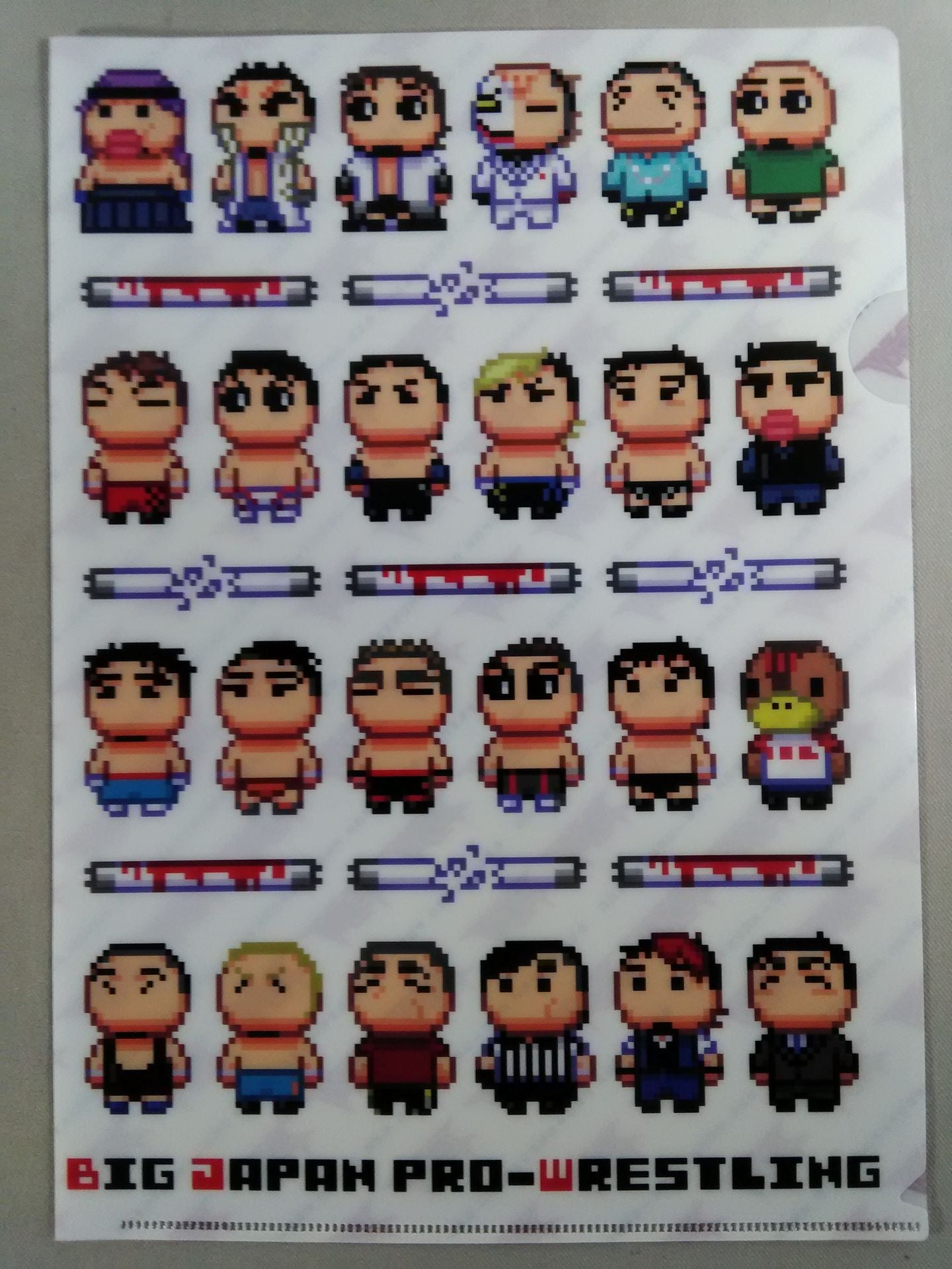 Big Japan Pro Wrestling Plastic File Folder  Sets(5)