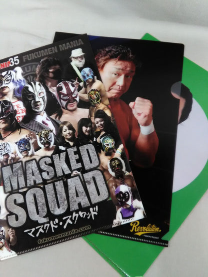 Pro Wrestling  plastic file folder  Set(3)