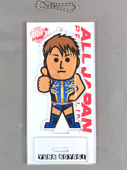 【hand signed autograph】 Yuma Aoyagi  Character Acrylic Stand Keychain