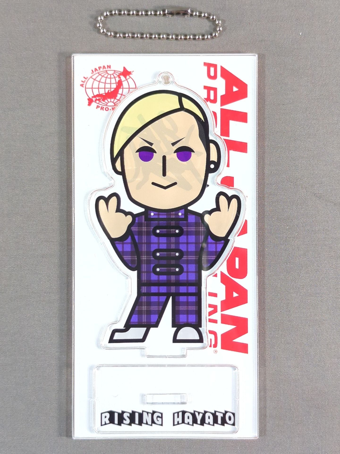 【hand signed autograph】  Rising HAYATO Character Acrylic Stand Keychain