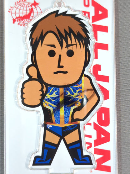 【hand signed autograph】 Yuma Aoyagi  Character Acrylic Stand Keychain