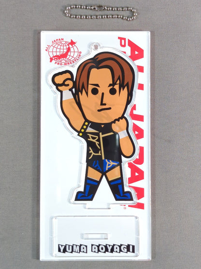 【hand signed autograph】 Yuma Aoyagi  Character Acrylic Stand Keychain