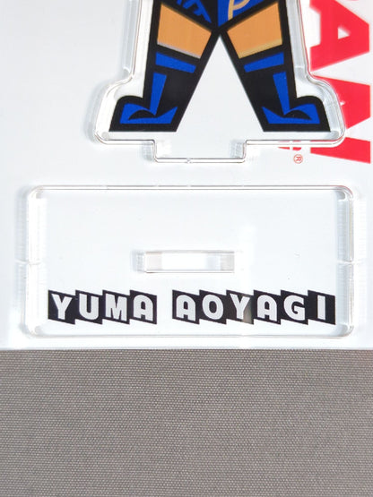 【hand signed autograph】 Yuma Aoyagi  Character Acrylic Stand Keychain