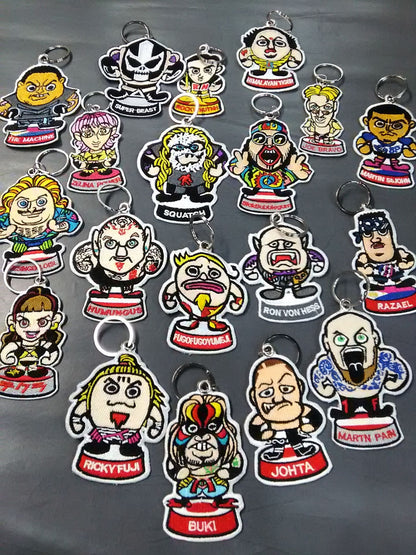 【地下プロレス世界7カ国出場選手】ワッペンキーホルダーセット