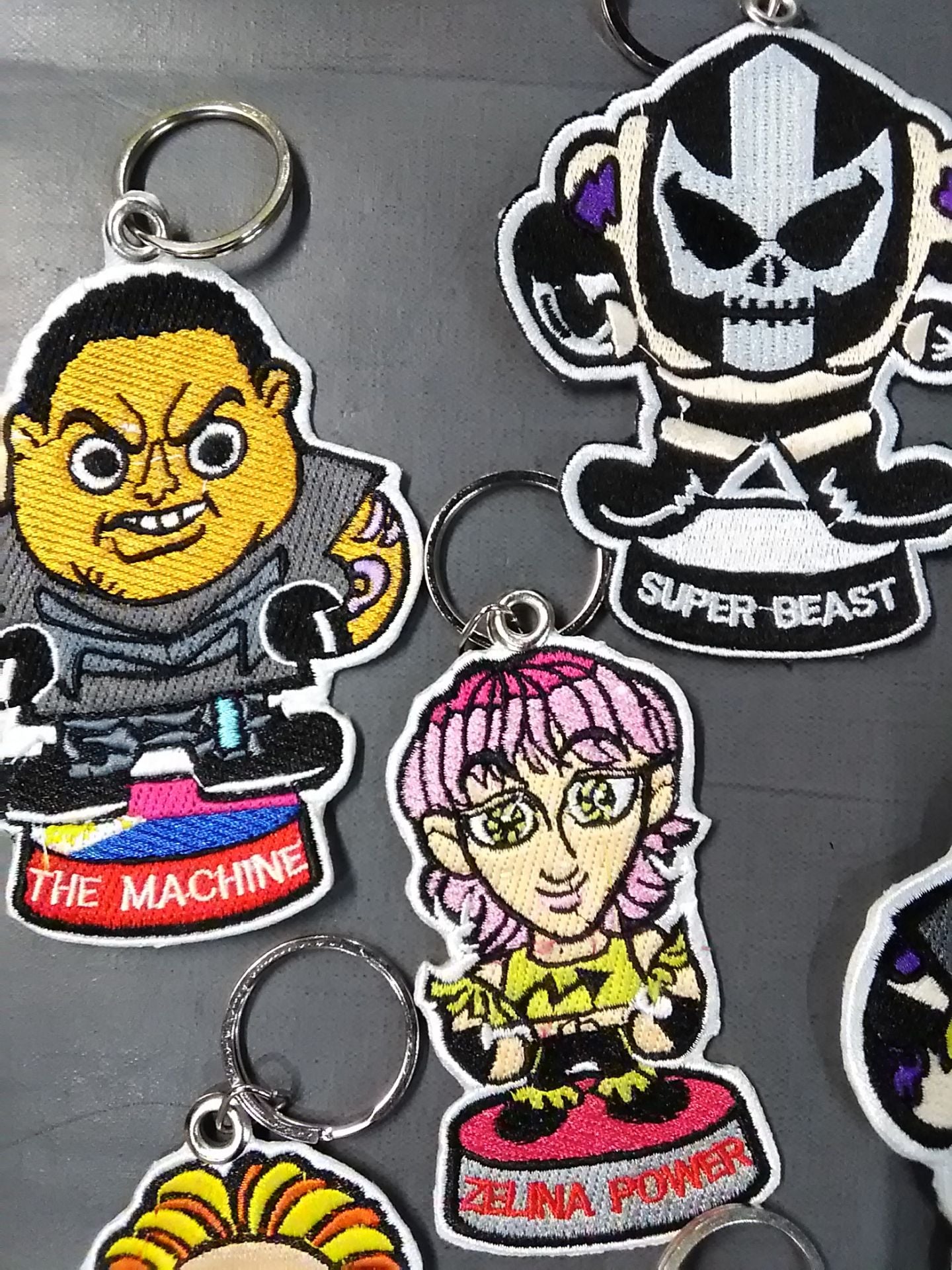 【地下プロレス世界7カ国出場選手】ワッペンキーホルダーセット