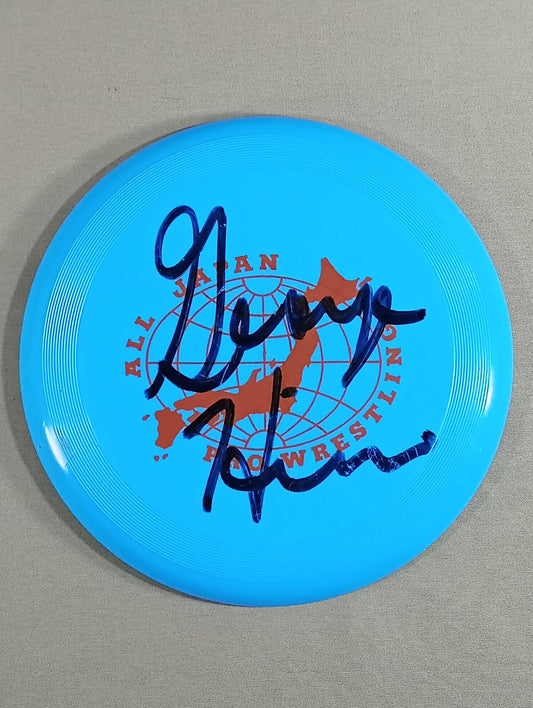 【George Hines Hand Signed Autograph 】All of Japan Pro Wrestling  Frisbee