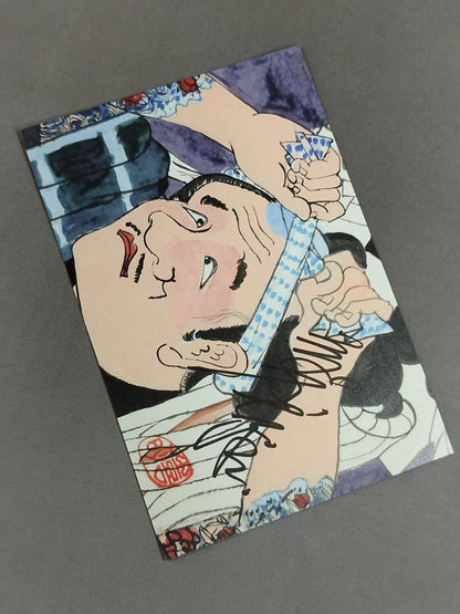 【Yoshiaki Fujiwara hand signed autograph 】Fujiwara-gumi Postcard