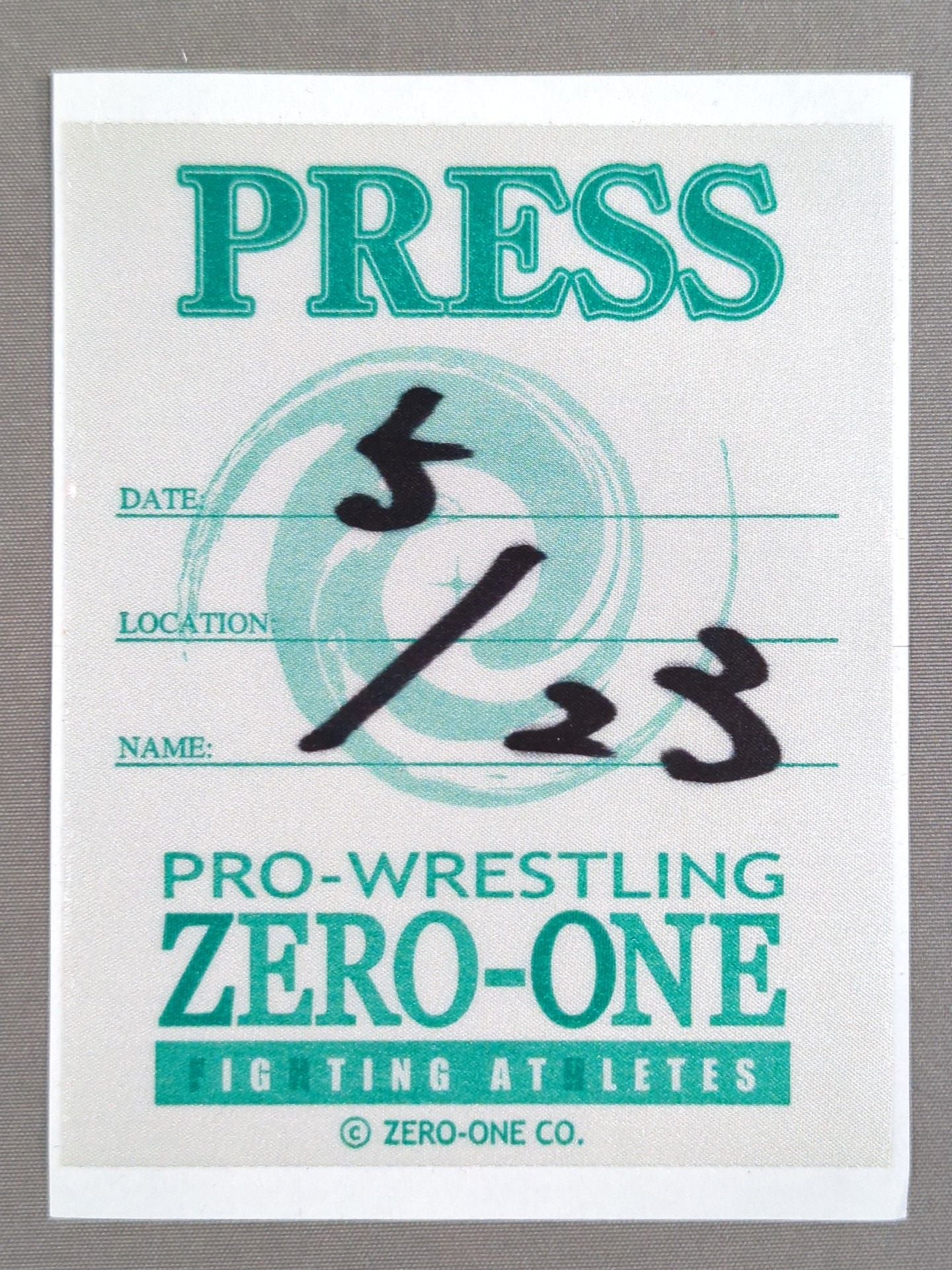 ZERO1 [PRESS] Pass Card (May 23)