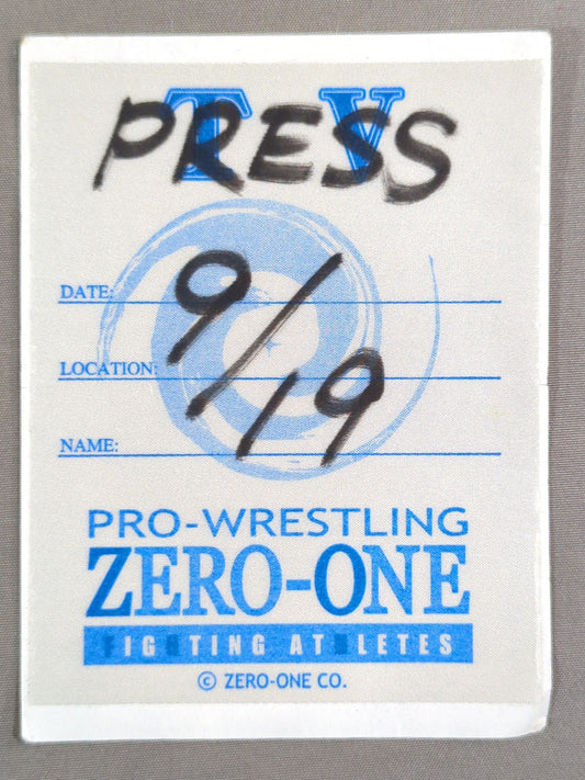 ZERO1 [PRESS] Pass Card (September 19)