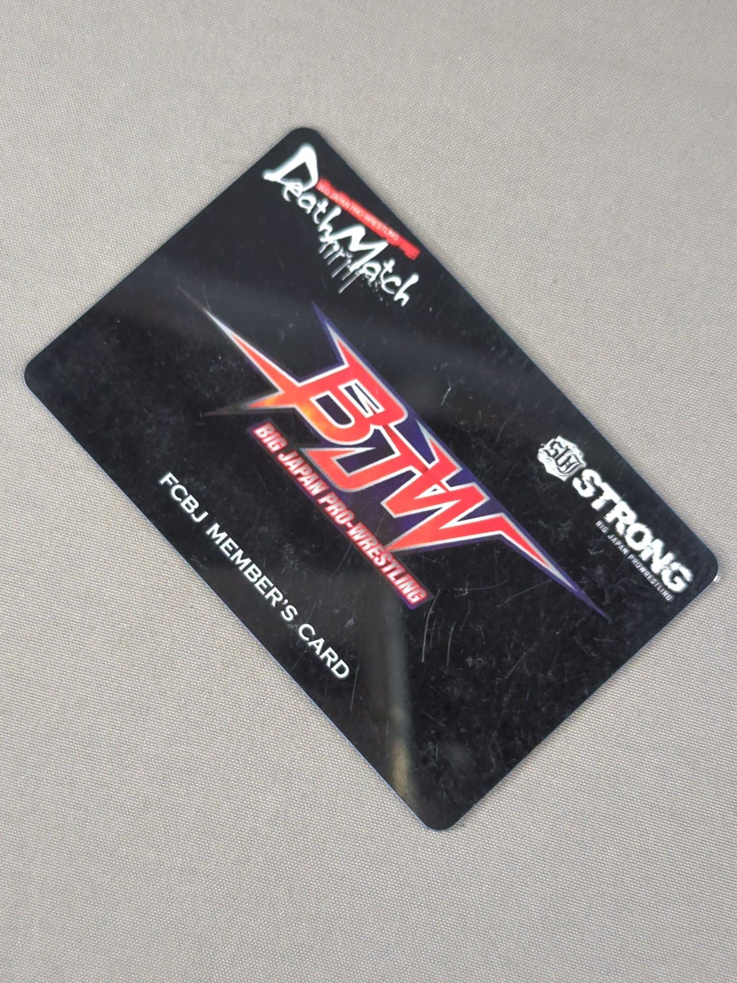 [Abdullah Kobayashi  hand signed autograph ] Big Japan Pro Wrestling  Fan Club Membership Card