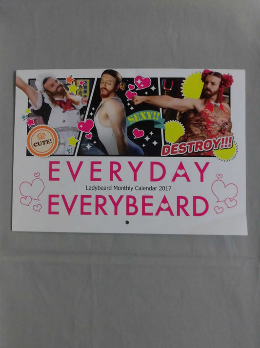 Ladybeard Monthly Calendar 2017 EVERYDAY EVERYBEARD