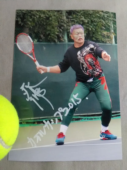Grim Reaper Autographed Tennis Ball & Photo