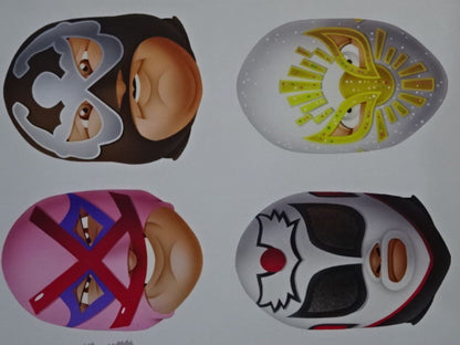 ★ Nagatoshi Sakai original art work ★ "Mask Encyclopedia" Super Legend Mask Man