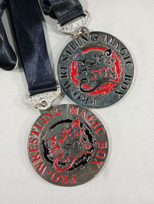 Pro-wrestling  MAGIC BOX Flag Raising Commemorative Limited Edition Medal Set of 2