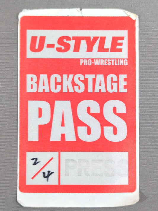 PRO WRESTLING U-STYLE 6 ～旗揚げ1周年大会～【PRESS】バックステージパスカード