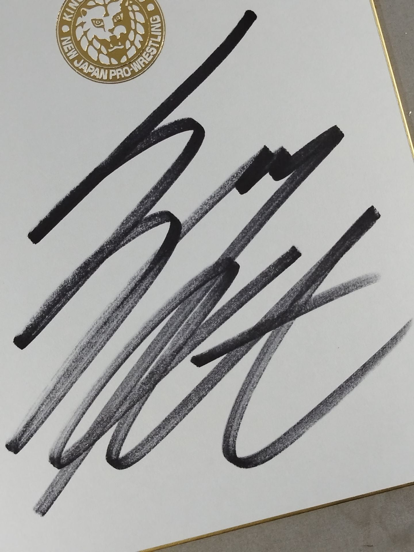 Kota Ibushi  (Lion Mark ) Shikishi ( Autograph board ) )