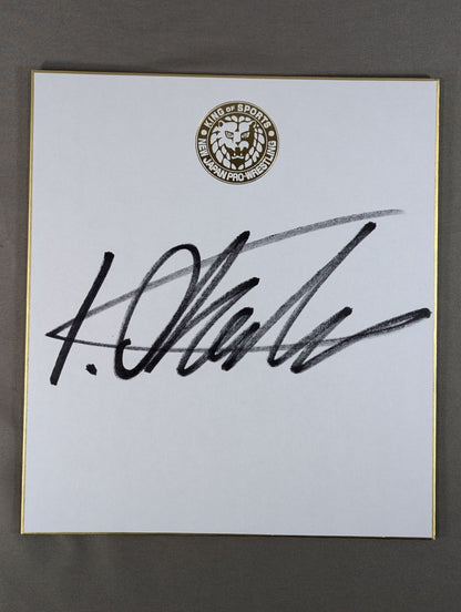 Kazuchika Okada  (Lion Mark ) Shikishi ( Autograph board ) )