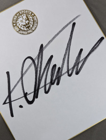 Kazuchika Okada  (Lion Mark ) Shikishi ( Autograph board ) )
